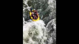 Ocoee Powerhouse #2, kayakers and rafters compete for time on Hell Hole.