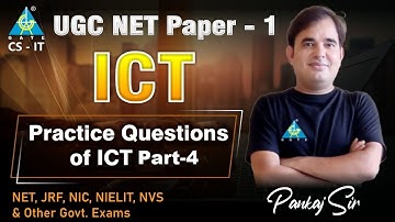 Practice Questions of ICT Part-4 | UGC NET Paper-1 | Pankaj Mishra Sir