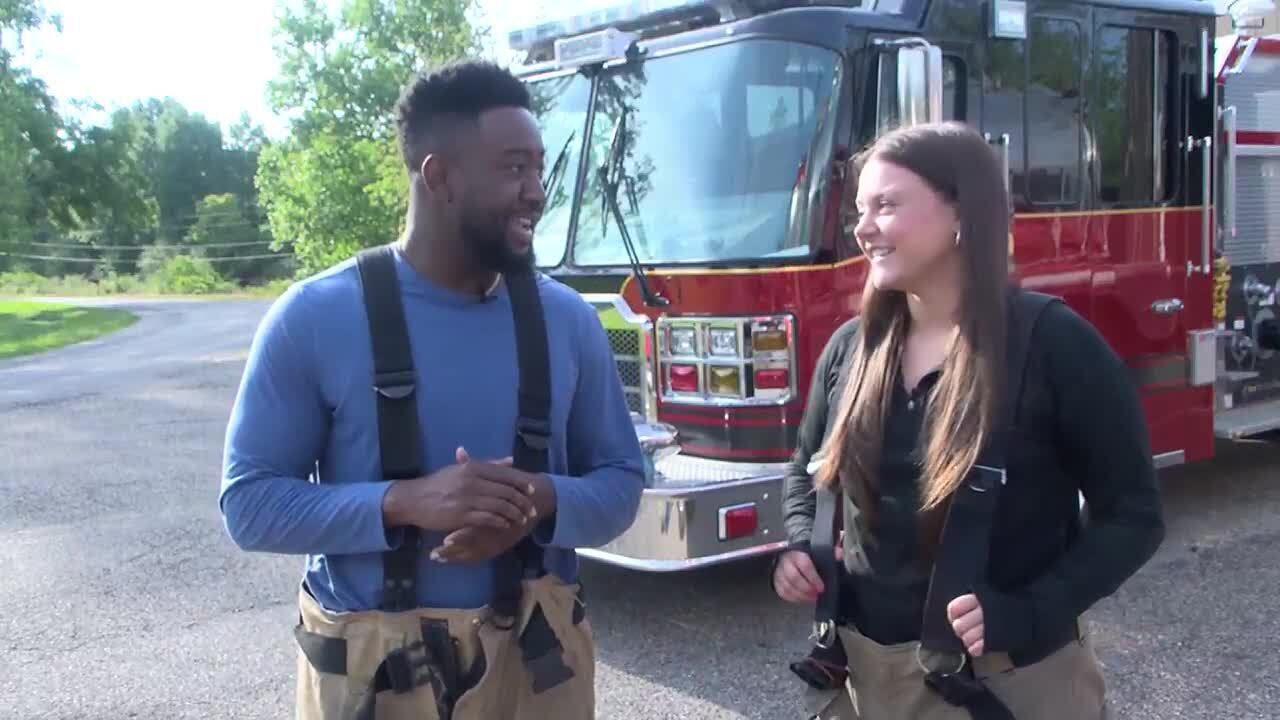 WDAM 7's Ellie & Trey ditch the news desk, suit up for firefighting training