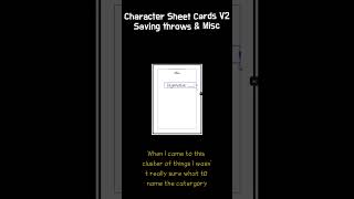 Character Sheet Cards V2- Death Saves & Misc