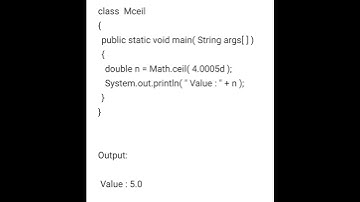 Write a program to use ceil math function #shorts_javaprogramming