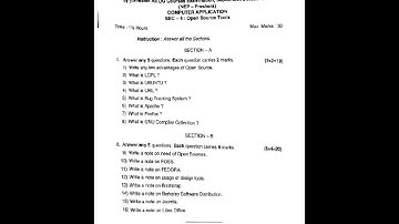 open source tools (NEP) 4th semester  BCA 2023 #question paper #BCA #bangalore north university