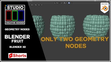 Make a blender fruit in Blender 3d with geometry node #shorts