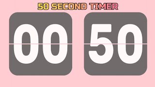 50 Second Timer ⏰ | Big Numbers, Confetti & Alarm!
