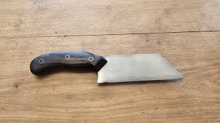 home made knife from saw blade- 3rd attempt, with heat treat.
