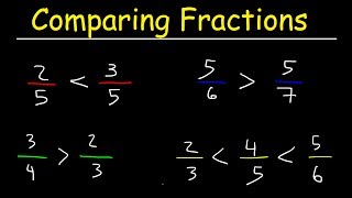 Comparing Fractions With Different Denominators