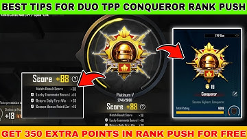 Best tips for duo tpp rank push | get 350 extra points for free in rank push | #bgmimario #bgmi 