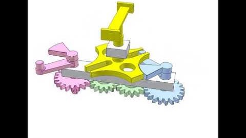 Geneva mechanism for reverse 90 deg. rotation