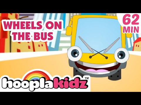 Wheels On The Bus Song | Hooplakidz - Nursery Rhymes & Sing Along Songs