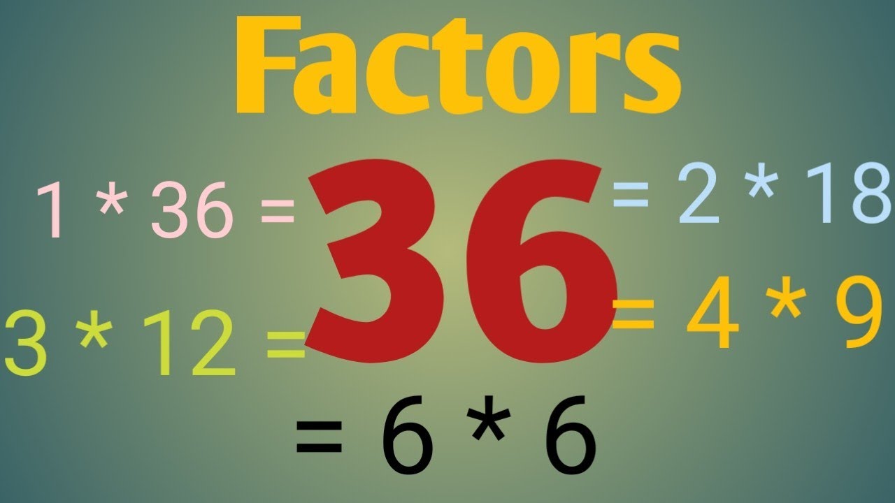 Factors ; Factors In Mathematics . Basic Tutorial. - YouTube