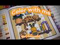💛📚Color with me: Cat Moments by Hikaru Kotz striped orange cat | Ohuhu alcohol markers