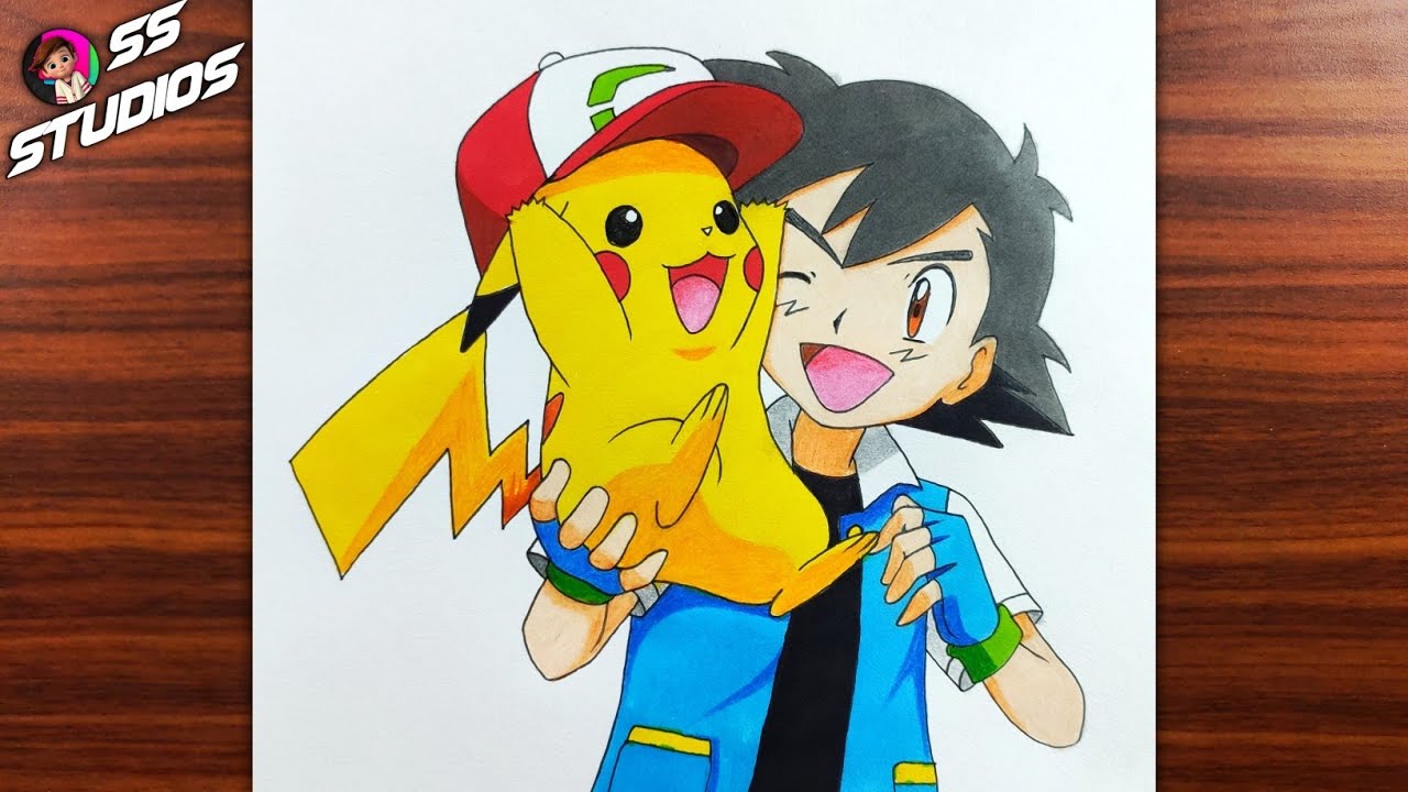How To Draw ASH and PIKACHU | POKEMON | Step by Step - YouTube