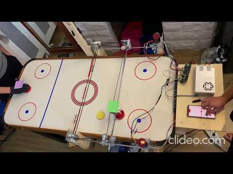 Air hockey robot - DEMO 1 - capstone project (OpenCV, ODrive, Python, CoreXY)