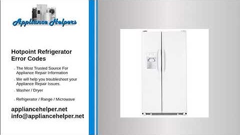Hotpoint Refrigerator Error Codes