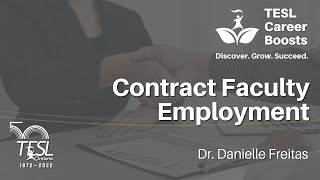 TESL Career Boosts: Contract Faculty Employment
