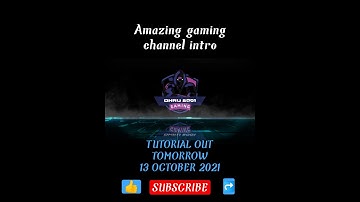 gaming channel intro video | gaming intro video tutorial | gaming channel intro in Kinemaster app