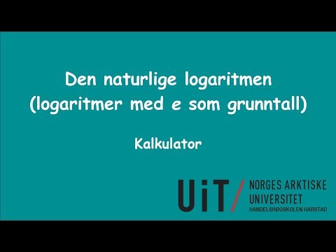 Video: Hvordan Beregne Logaritmen På En Kalkulator