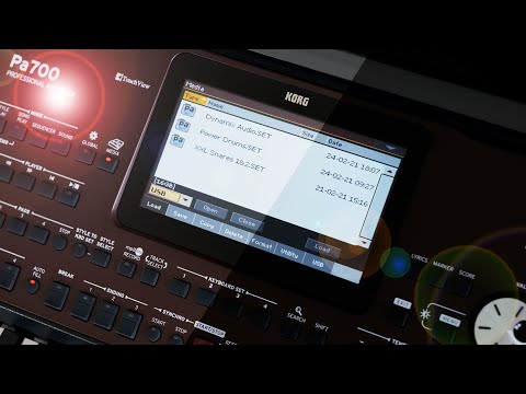 Tutorial - Korg Pa series - How to load and save SET - Dynamix Audio