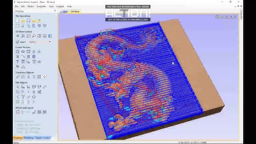 Aspire vectric tutorial Making a 3D Relief the dragon