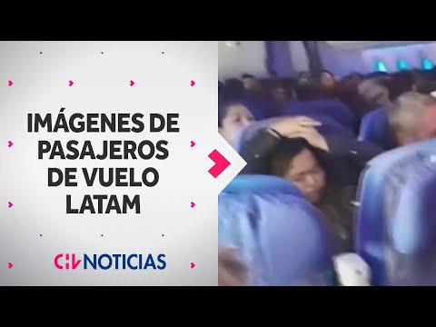 DRAMÁTICAS IMÁGENES de los pasajeros de vuelo Latam que sufrió emergencia en Nueva Zelanda