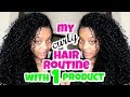 My Curly Hair Routine w/ 1 Product!!