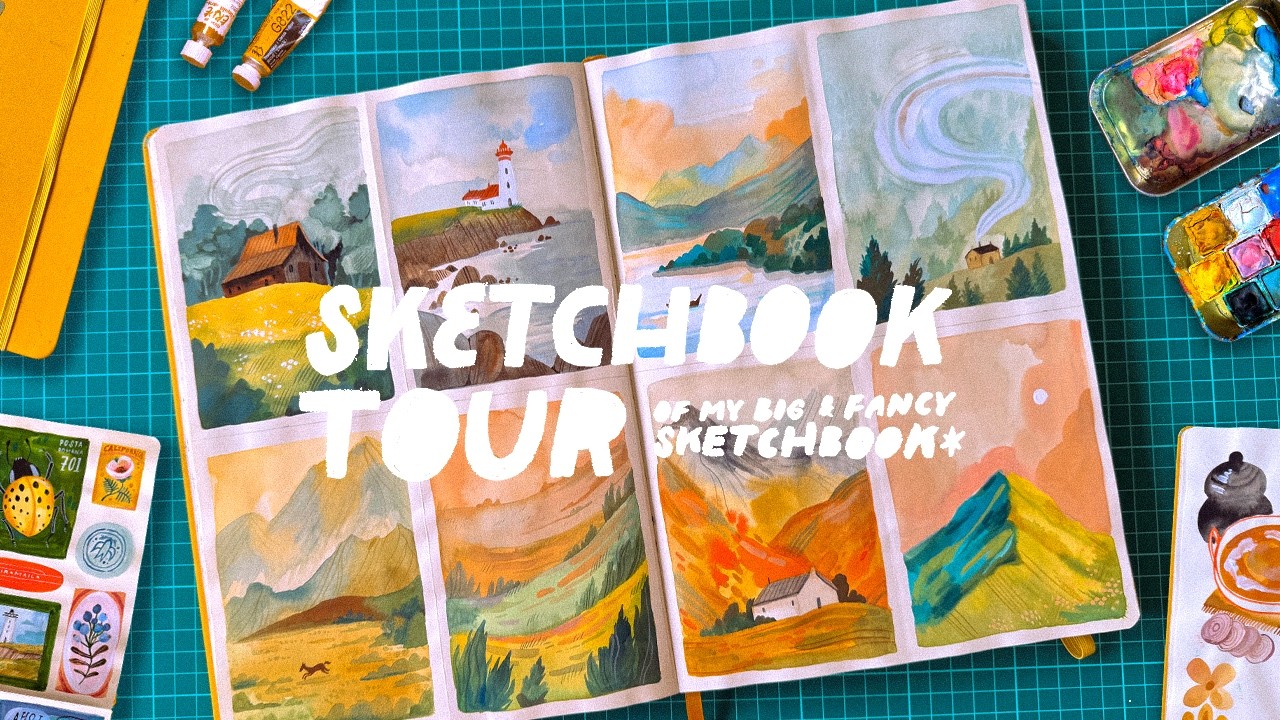 SKETCHBOOK TOUR ✦ of my big & fancy sketchbook!