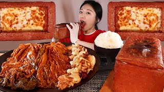 ASMR집 김치로 직접만든 김치찜 2kg 통 스팸 구이 먹방:) Kimchi Steamed 2kg Spam Mukbang