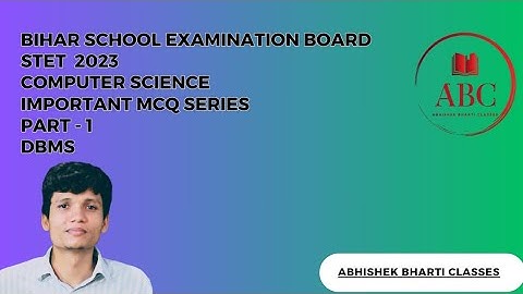 DBMS MOST IMPORTANT MCQ | COMPUTER SCIENCE | STET 2023 | MCQ SERIES | PART 1