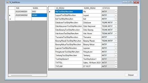 TUTORIAL 34 : Cara Mendesain Hak Akses Aplikasi