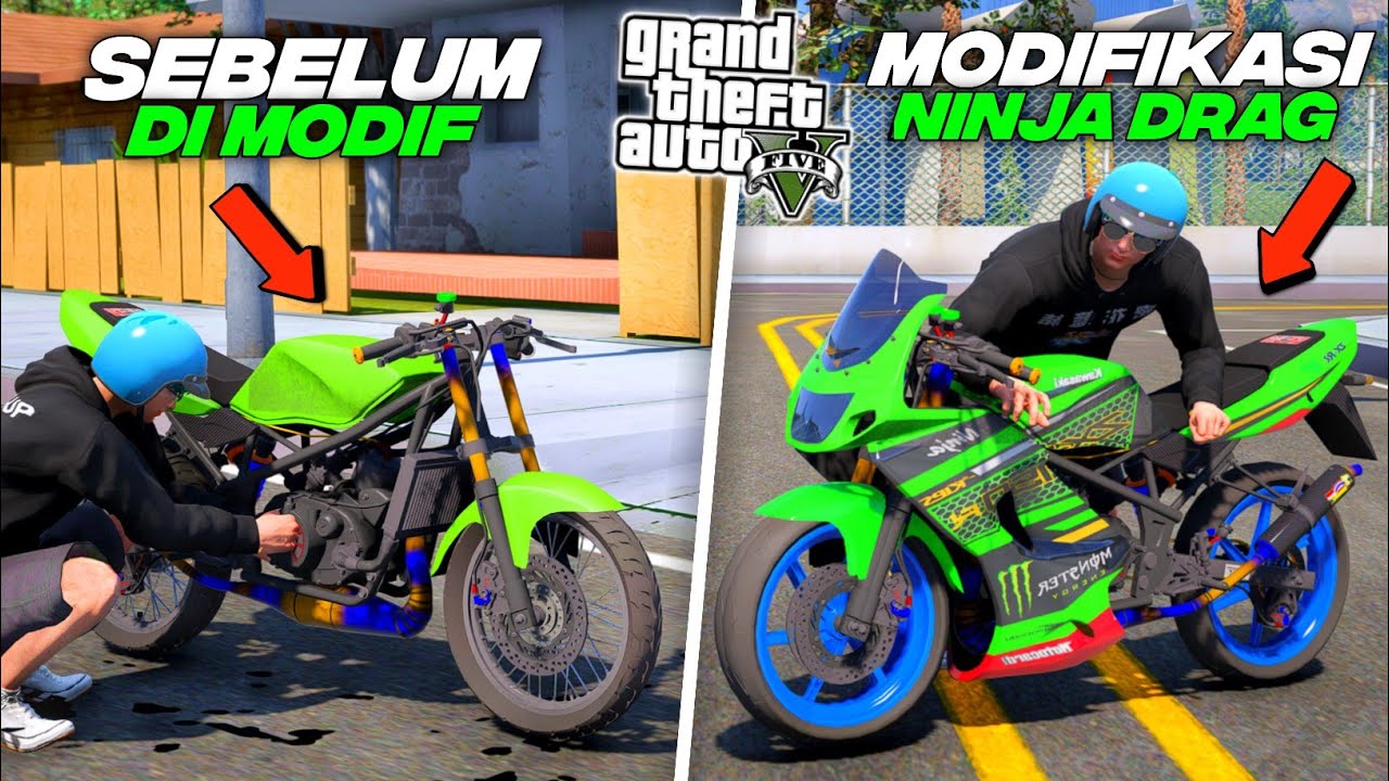 Aku Modifikasi Motor NINJA RR Spek DRAG Untuk Ikut BALAPAN
