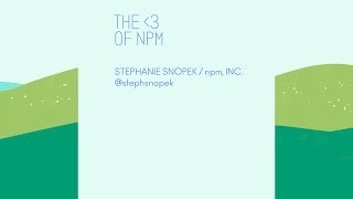 The heart of npm - CodeConf 2016 screenshot 2