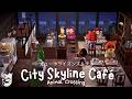 City Skyline Café Vibes 🍵🌙 Animal Crossing | Cozy Night Jazz Music & Relaxing Dinner Atmosphere