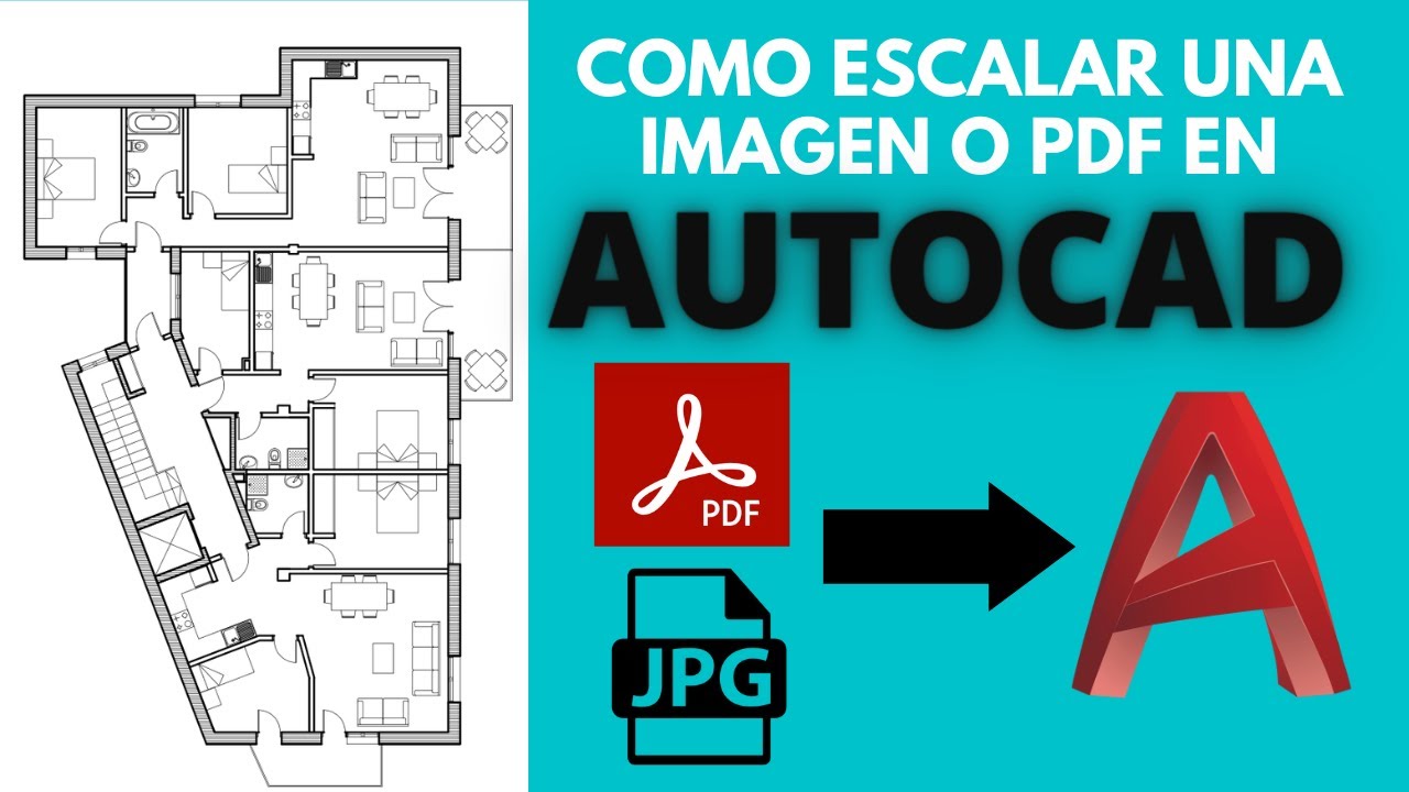 Como escalar una imagen o pdf en autocad muy facil youtube