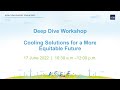 Deep Dive Workshop: Cooling Solutions for a More Equitable Future (Organized by ADB)