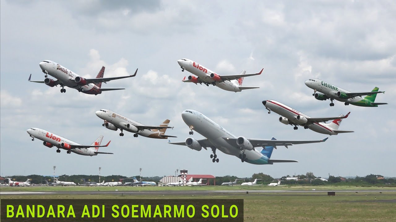 Plane Spotting Desember 2022 Bandara Adi Soemarmo Solo, Pesawat Terbang Saat Take Off dan Landing