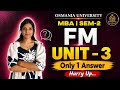 FM | FINANCIAL MANAGEMENT | UNIT-3 ONLY 1 ANSWER | MBA SEM-2 OSMANIA UNIVERSITY @shivanipallela