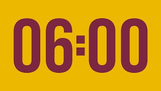 6 minute timer 🔔 Gentle Alarm [Full HD]