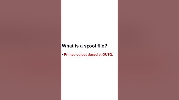 what is a spool file in AS400