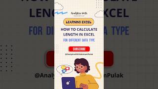 Excel LEN Function 🔥 | Count Characters Easily | learn with @SakshamPulak