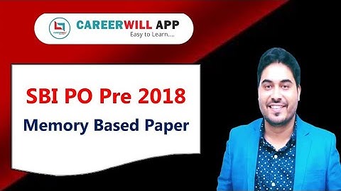SBI PO Pre | Memory Based Paper 2018 | English | Satyendra Tiwari