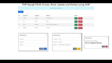 PHP Mysqli CRUD (Create, Read, Update and Delete) using OOP