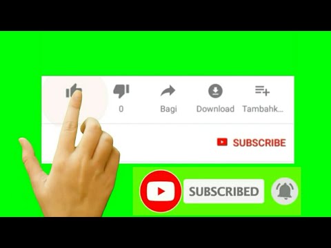  Animasi  video Subscribe  Like Lonceng green screen 