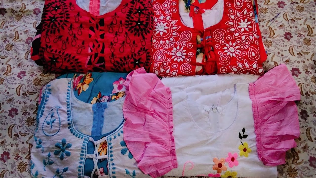 অনলাইন কাস্টমাইজ ড্রেস কমপ্লিট করে ডেলিভারি করলাম #handbroidery #embroiderylover #fashion 