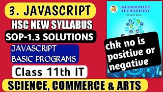 Celebrity class 11 IT skill oriented practicals javascript check no is positive or negative Profile