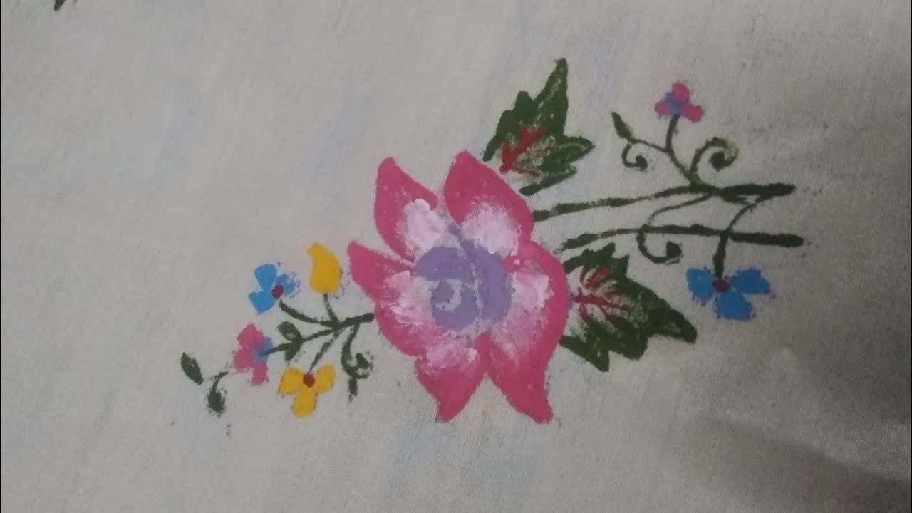 Big Flower Fabric painting | Designer AMMI