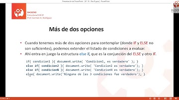Curso BackEnd U1·18 - Estructura If el bloque ElseIf - PHP