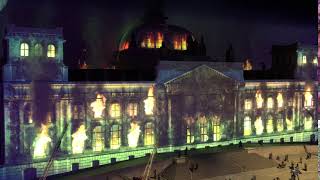 Exhibits at the Berlin Little BIG City miniature exhibition - burning Reichstag fire