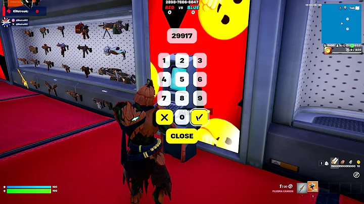 ALL SECRET CODE CRAZY RED VS BLUE 2898-7886-8847 - Fortnite