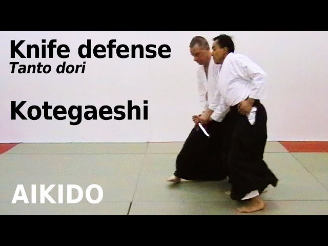 Aikido technique KOTEGAESHI against knife attacks, TANTO DORI, by Stefan  Stenudd in 2007 