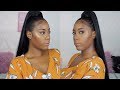 How To: Sleek updo Ponytail on natural hair| Aaliyah Jay inspired